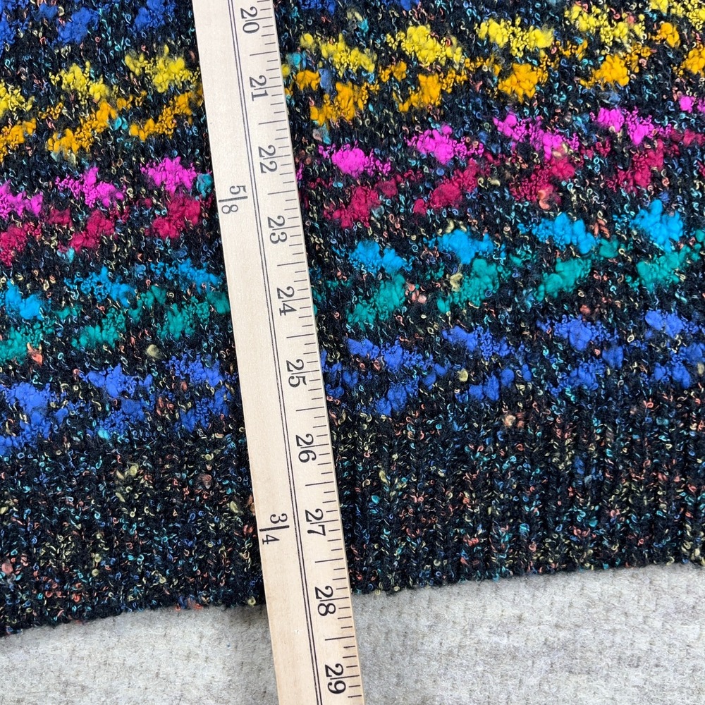Vintage Koret Cardigan Sweater Women XL Multi Pink Blue 90s Grandpa Boho Knit - Picture 7 of 10